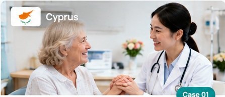 Chinese doctor consulting an international patient from Cyprus